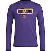 Adidas Mens Orlando City Soccer Club MLS Long Sleeve T-Shirt