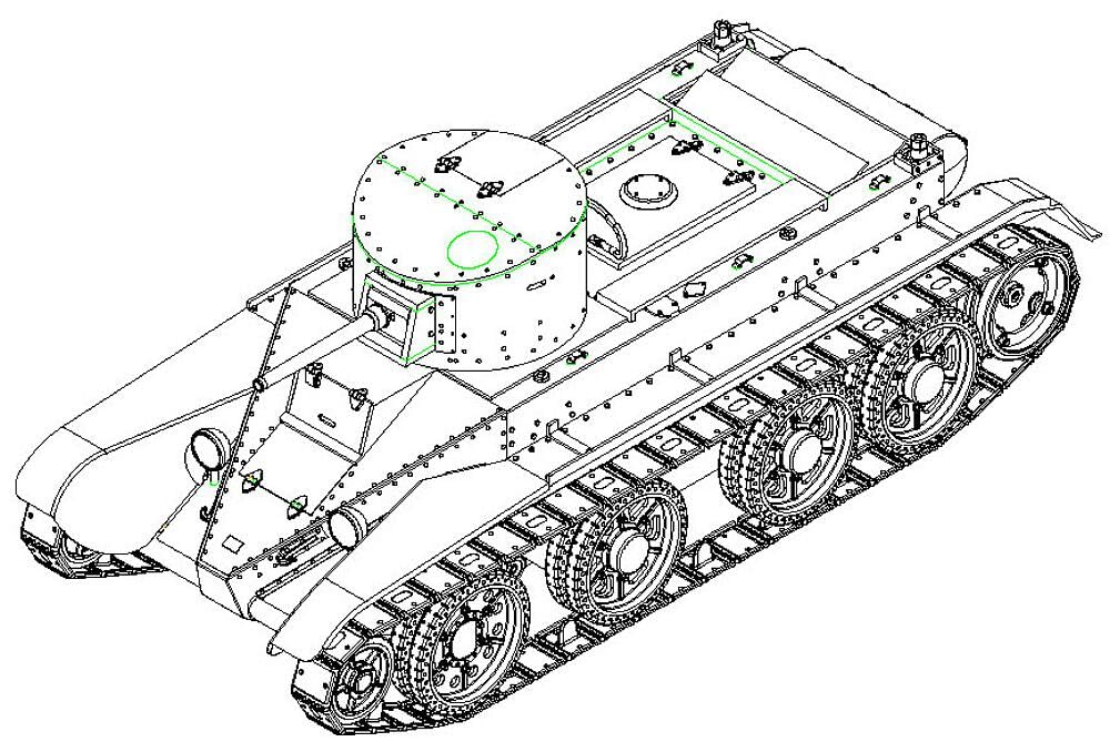 Hobbyboss 1:35 - Soviet BT-2 Tank Early