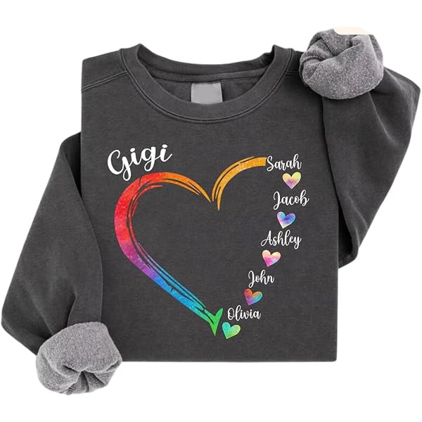 Personalized Grandma Shirt - Custom Grandkids Name Shirt For Nana, Mimi, Mom - Christmas Birthday Gift