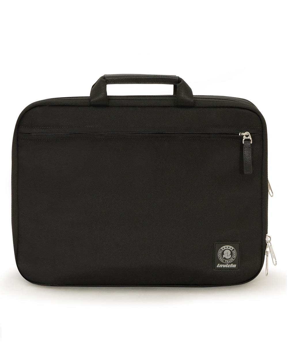 Invicta Organized Office Bag, Black, Technical Fabric, Laptop Pocket Up to 15.6”