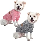 HuaLiSiJi Dog Christmas Jumper Pink Grey XXL Winter Sweater