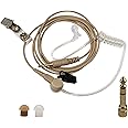 Universal IFB Earpiece 3.5mm & 1/4” Connector Anchor/Broadcaster in Ear Monitor Only On Camera On Stage Professional EarSet Compatible w/iPhone, Andriod, Telex, Clear-Com, Comrex, Lecstronics