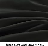 NTBAY 100% Egyptian Cotton King Fitted Sheet 500 Thread Count Black view 3