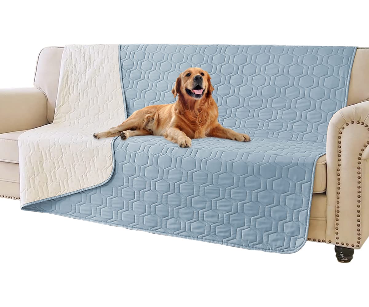 Photo 1 of Tcksstex Waterproof and Anti-Slip Dog Bed Cover and Pet Blanket Sofa Pet Bed Mat ?car Incontinence Mattress Protectors Furniture Couch Cover for Most Cats Dogs, Pets?52x82-Stoneblue?