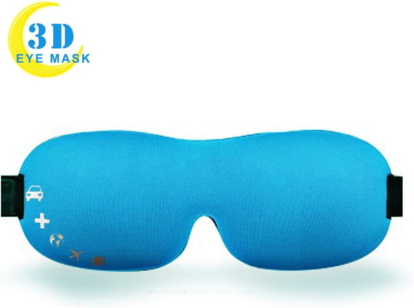 ICEBLY Silk Sleep Mask Blindfold Eye Mask for Sleeping Contoured Face Mask Eyeshades for Men/Women/Kids, Blue