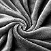 DREAMFLYLIFE Queen Fleece Blanket, Luxury Super Thick 460GSM Warm Blanket for Bed Home, Double Colors Blanket Queen Size 90¡Á90 in,£¨Dark Grey&Ivory£