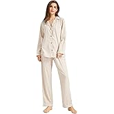 XINJU Womens Muslin Pajama Set 100% Cotton Double Gauze Linen Like Breathable Soft Button Up Loungewear Sleepwear PJ Set