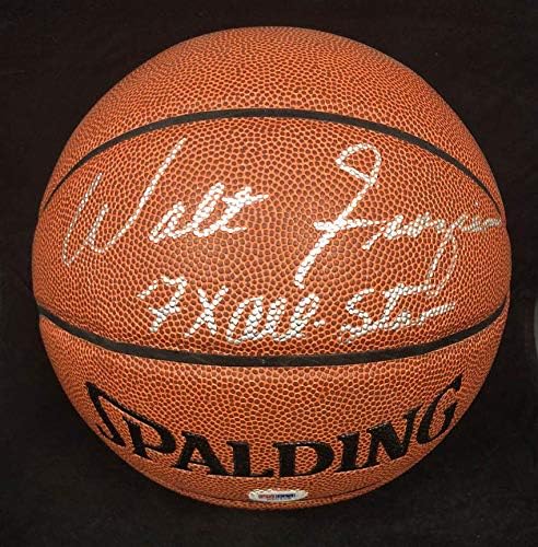 walt frazier signed basketball