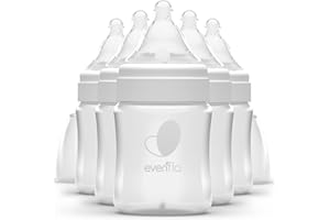 Evenflo Feeding Premium Proflo Venting Balance Plus Wide Neck Baby, Newborn and Infant Bottles - Developed by Pediatric Feeding Specialists - 5 Ounce (Pack of 6)
