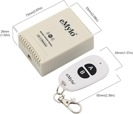 Emylo Rf Relay Switch Smart Wireless Remote Control Module 433mhz Relay Receiver With Two Transmitters Dc 12v Two Channels For Light Garage Door
