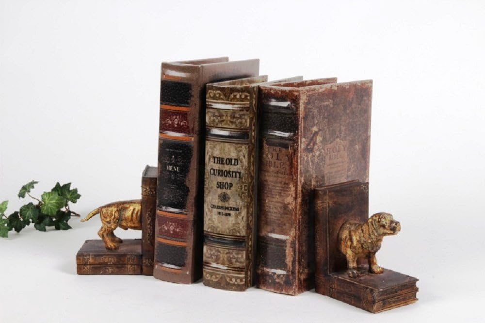 Osiris Trading Uk Antique Effect Baroque Style Dog Book Ends Vintage Retro Bookends Ornaments Amazon Co Uk Kitchen Home