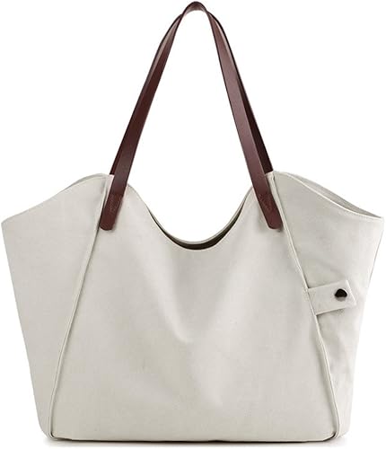 Amazon Lovart S Beauty トートバッグ 2ｗay ショルダーバッグ レディース キャンバスバッグ カジュアル 大容量 通勤 通学 お出かけ オフホワイト ｌｏｖａｒｔ ｓ ｂｅａｕｔｙ トートバッグ
