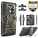Droid Turbo Case, Circlemalls™ Dual Layers [Combo Holster] And Built-In Kickstand Bundled With Dual Layers Protection Hybrid Shockproof Phone Case And Stylus Pen For Motorola Droid Turbo XT1254-Camo