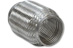 Vibrant Performance Power 61108 Exhaust Flex Pipe, TurboFlex series, Interlock Inner Liner, 3.50 in. diameter inlet, 3.50 in. diameter outlet, 8.00 in. long, Stainless Steel, each