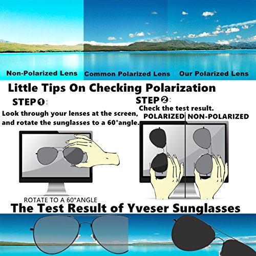 Yveser Polarisierte Sonnenbrille Pilotenbrille für Herren & Frauen Yv3025 – Bild 6