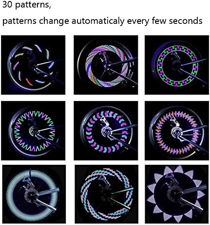Zatous 14 LED Moutain Cycling Bicycle Bike Wheel Light 30 Changes pattern A02hei