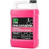 3D Pink Car Wash Soap, 1 Gallon &ndash; High Suds pH Neutral Car Shampoo, Cherry Scent, Safe for Ceramic Coatings, Wax &amp; Sealants, Leaves a High Gloss Finish