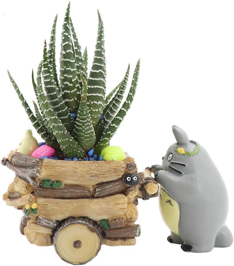 MoYek Cute Ceramic Cartoon Character Plant Flower Pot Succulent Planters Vase Totoro Flower Pot Home Decorations Vase Pots for Home Office Decoration