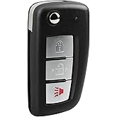 NPAUTO Key Fob Replacement Fits for Nissan Rogue 2014 2015 2016 2017 2018 2019 2020 - Keyless Entry Remote Control Flip Uncut Ignition Car Keys (CWTWB1G767, 3 Buttons, 433 MHz)