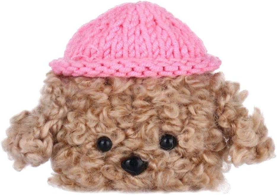 Fluffy Case for Airpods Pro 2019,Cute Teddy Dog Soft Knitted Cover Case Shockproof Non-Slip Protection Accessories Cover Case for Airpods Pro Charging Case