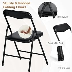 FurnitureR 5-Piece Folding Table and Chair Set