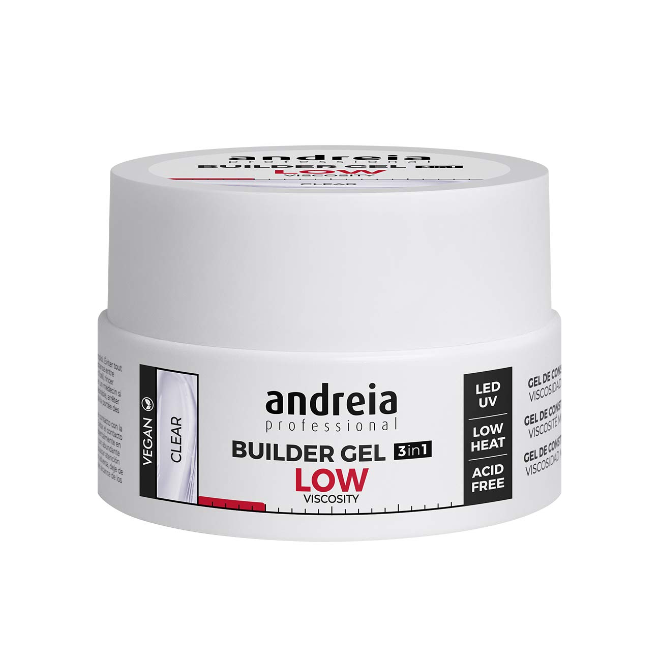 Andreia Professional Gel Builder Low Viscosity Clear - LED et UV - Clear 22g