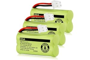 iMah BT183342/BT283342 Cordless Phone Battery Also Compatible with BT166342/BT266342 BT162342/BT262342 AT&T EL52100 EL50003 CL80100 CL80111 CRL80112 EL50003 VTech CS6709 CS6609 CS6509 CS6409, 3-Pack