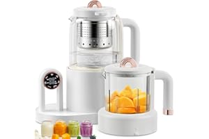Ixdregan 7 in 1 Baby Food Maker - Food Blender Steamer Puree Maker Auto Cooking Grinding with Touch Screen Control: Baby Food Processor with Milk Warmer Steam Boil Water Brew Milk