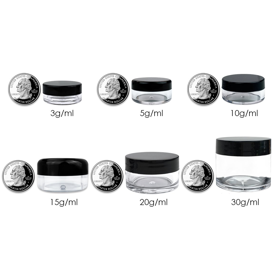 (100 Pieces Jars + Lid) Beauticom 3G/3ML Round Clear Jars with Teal Sky Blue Screw Cap Lids for Scrubs, Oils, Toner, Salves, Creams, Lotions, Makeup Samples, Lip Balms - BPA Free: Home Audio & Theater