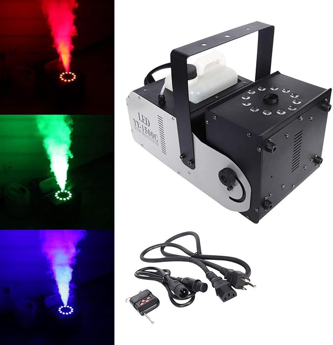 Tengchang DMX Smoke Fog Machine RGB w/Remote 12 LED 1500W 3