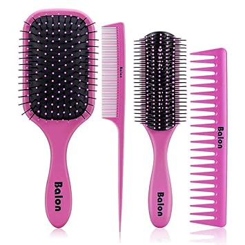 Amazon Com 4pcs Paddle Hair Brush Detangling Brush And Hair