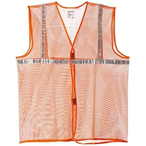 Aarvee Safety Jacket Net 50 gsm 1″ Reflective Tape – Orange (Pack of 1)