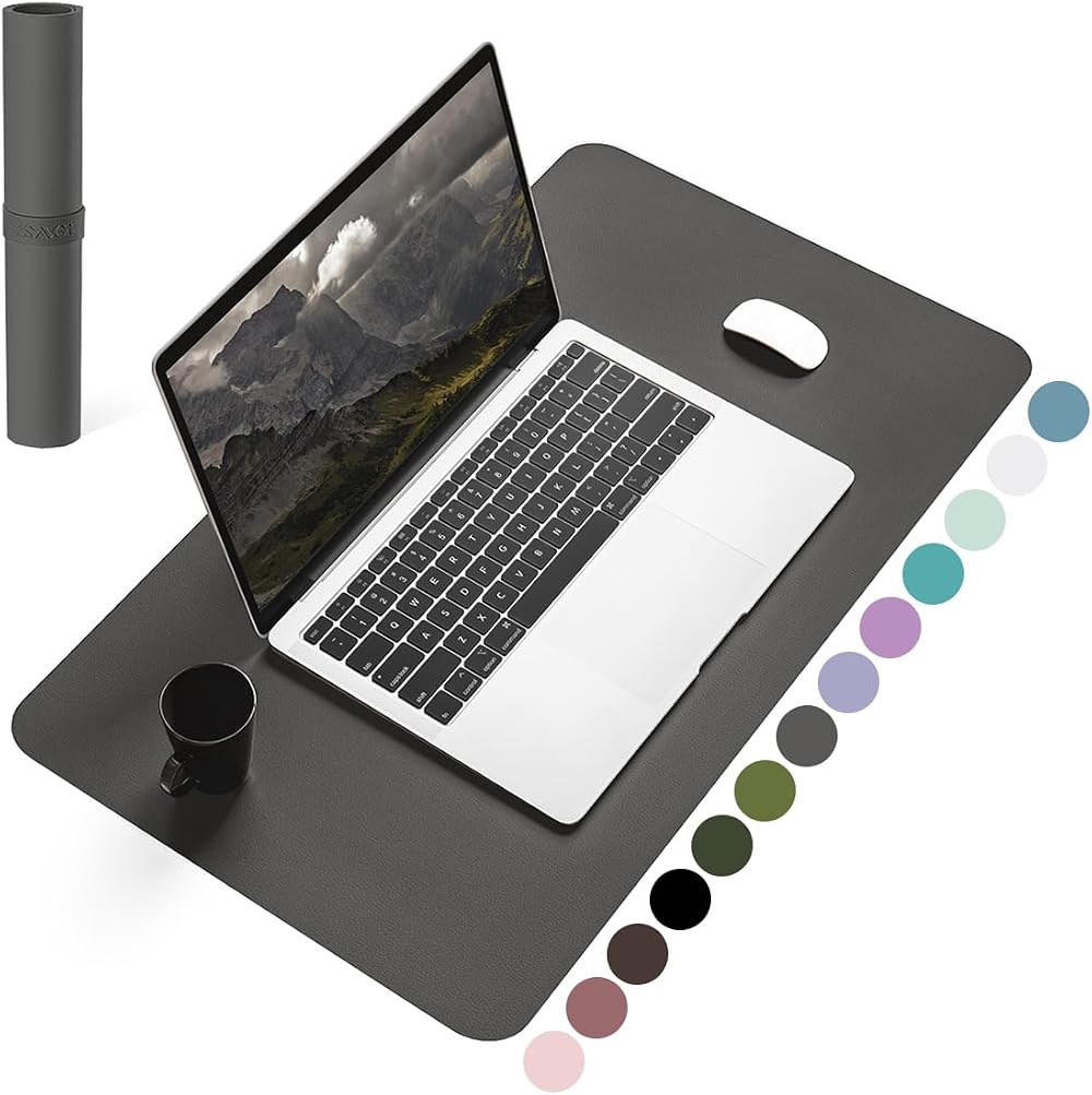 YSAGi Non-Slip Desk Pad 60x35 cm Waterproof PVC Leather Desk Protector