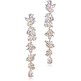 UDYLGOON Cubic Zirconia Chandelier Long Dangle Earrings for Women Bride Bridesmaid Wedding Prom Pageant Party