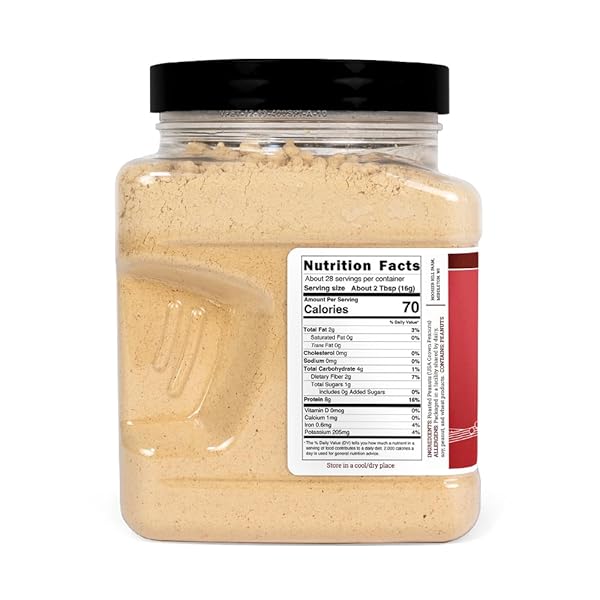 HOOSIER HILL FARM PEANUT BUTTER POWDER, 1LB (PACK OF 1), NO ADDITIVES, 100% PEANUT POWDER, 8G OF PROTEIN PER SERVING