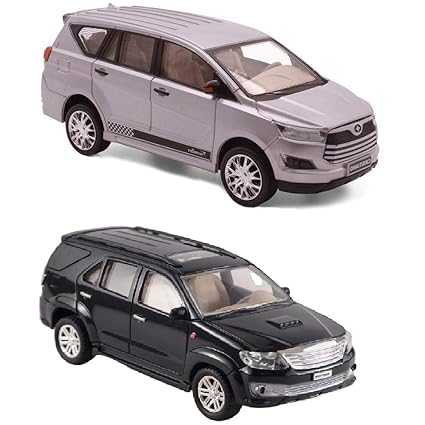 Amisha Gift Gallery Pull Back Centy Toys New Innova Crysta with Fortuner Car Combo Set for Kids