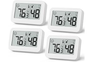 DOOMAY Mini Hygrometer Indoor Thermometer, Humidity Gauge with Switch (℃/℉), Humidity Meter Digital Temperature Monitor for Humidors Greenhouse Babyroom Cellar Reptile Incubator Closet (4)