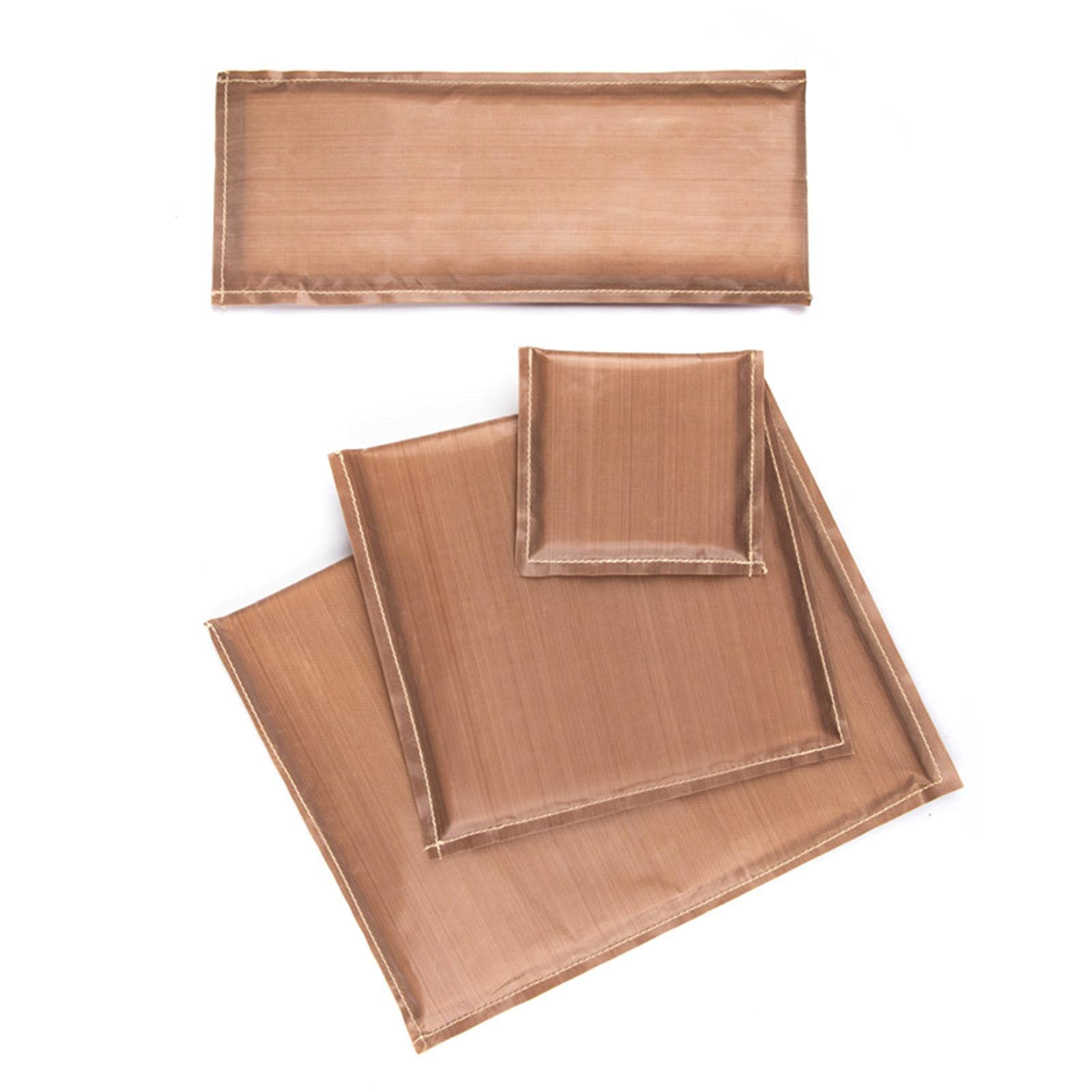 4pcs Heat Press Pillow, Teflon Heat Resistant Press Mat, Transfer Pillow Cushion Thermal Hot Pressing Tool,for Heat Press Digital Transfer and Vinyl Projects(Brown)