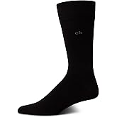 Calvin Klein Mens Dress Socks - 1 Pair Lightweight Stretch Soft Work Crew Socks for Men for Casual Business & Formal Attire