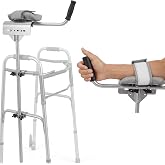 Vive Platform Walker Attachment - Padded Arm Rest &amp; Forearm Support | Adjustable Cuff Holds Elbow Steady, Tool-Free Install on Most Standard &amp; Rolling Frames, Takes Weight Off Hands for Seniors