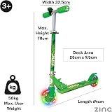 Zinc Two Wheeled Explorer Kids Scooter Folding Light Up Wheels 3+ view 3