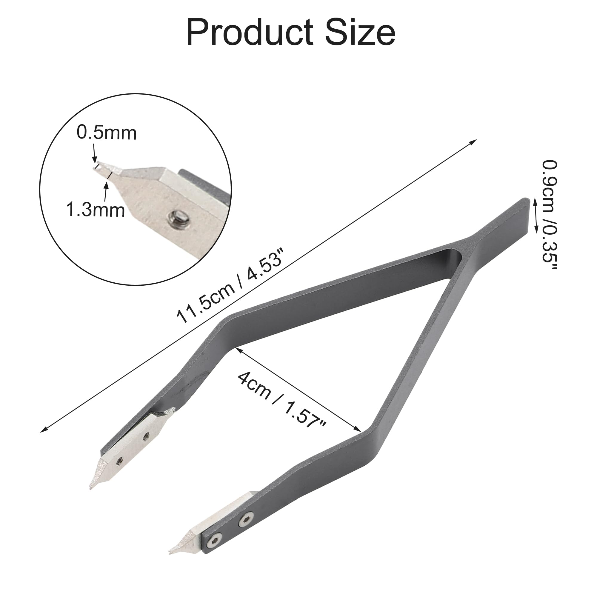 VOCOSTE V Shaped Watch Spring Bar Tweezers, Aluminum Alloy Watch Repairing Tool, Remover Repair, Accessory Tool for Watchmaker and Repairer