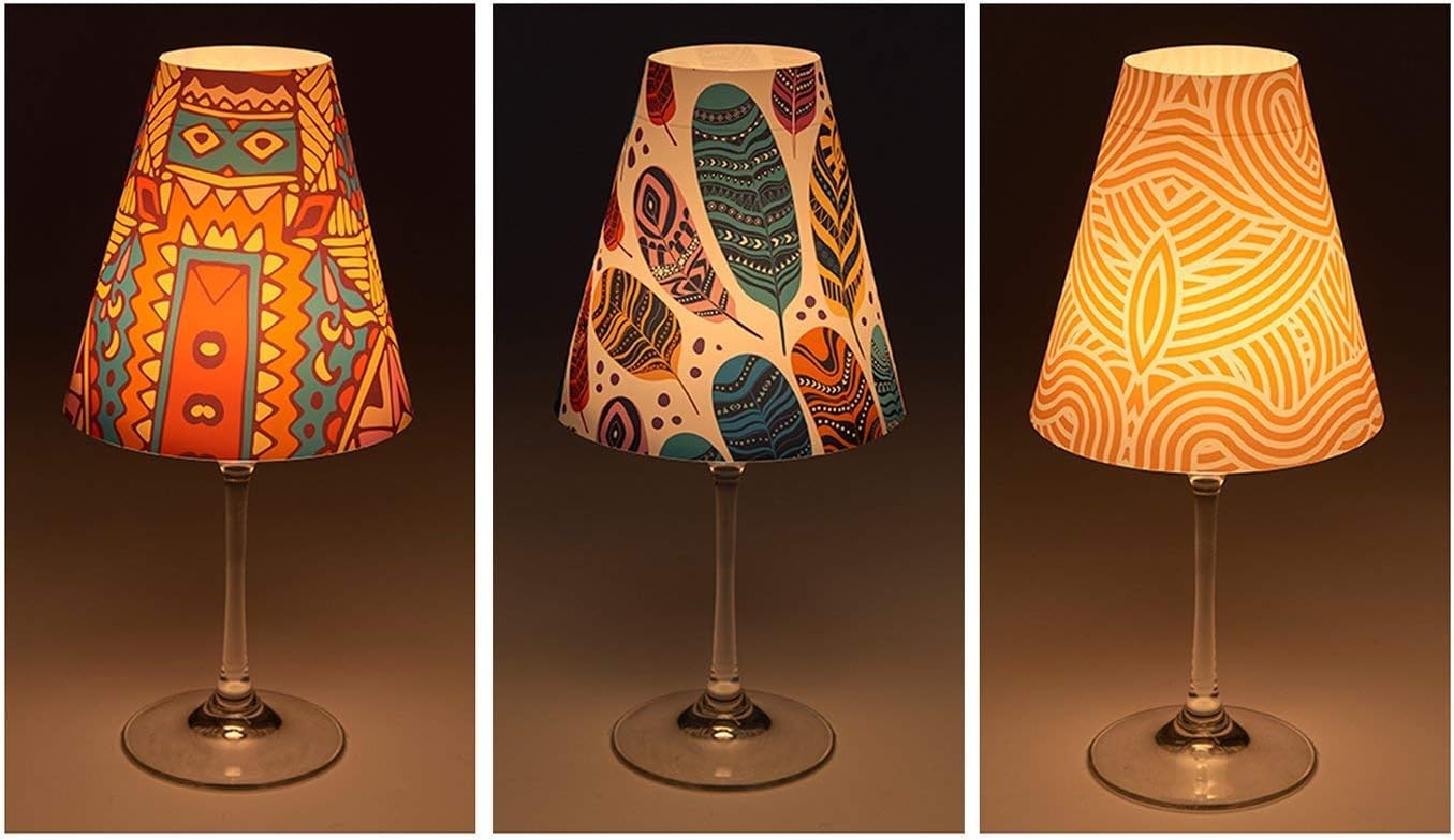 'Candle Lights & lampshades for Wine Glasses/Decorative Lampshade/Lamp
