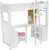 Teamson Kids Loft-Style Bunk Bed Set for 18" Dolls with Chair & Bedding view 7