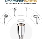 Aopoy Shower Hose 1m Chrome Stainless Steel Anti-Kink Leakproof 1/2in 39" view 6