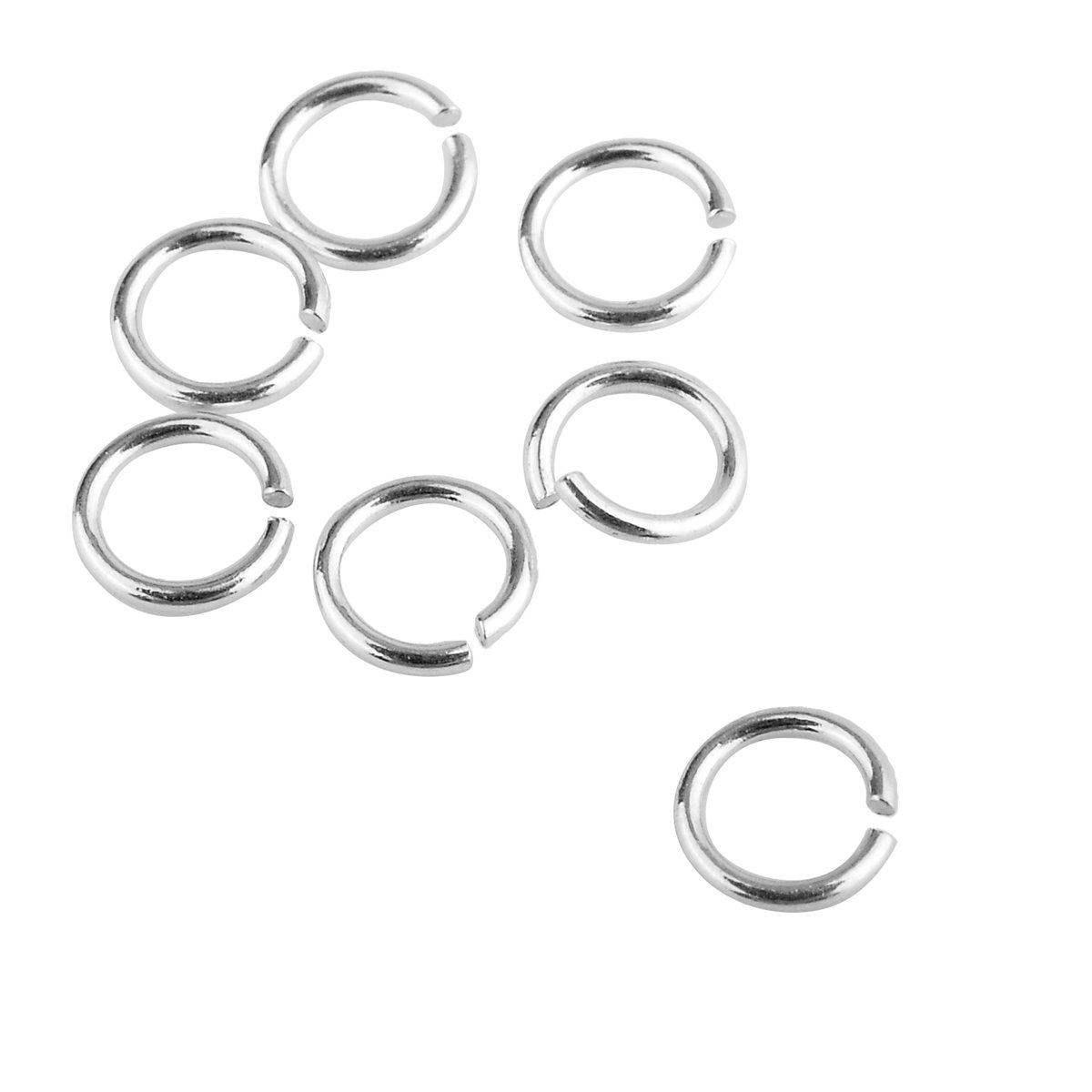 YF 50PCS 925 Sterling Silver Open Jump Ring for DIY Jewellery Making