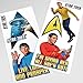 Popfunk Star Trek Collectible Stickers with Captain Kirk, Spock, Scotty, & The Command Delta Shield