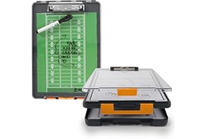 Dexas Clearview Clipcase Dry Erase clipboard, 13.75 x 9.5 Inch, Orange. See papers clearly outdoors, stay organized and dry. Ideal for coaching, teaching, homeschooling, art, trades, and medical pros.