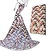SALAMUTU African French Lace Fabric 5 Yards Nigerian Eco-Friendly Embroidery Lace Fabric with Beads and Rhinestones (Coffee,Gold,Begie)
