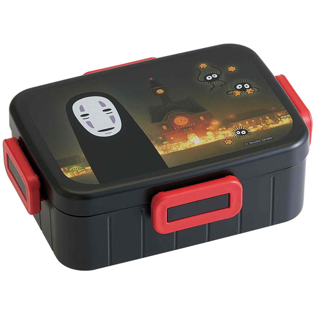 Spirited Away Bento Lunch Box (22 oz) - Cute Lunch Carrier with Safe 4-Point Lock Lid - Authentic Japanese Design - Durable, Microwave and Dishwasher Safe - Without Face
